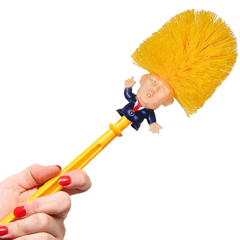 Bathroom Cleaner Donald Trump Toilet Brush with Holder For Household Cleaning Brushes Funny Gift