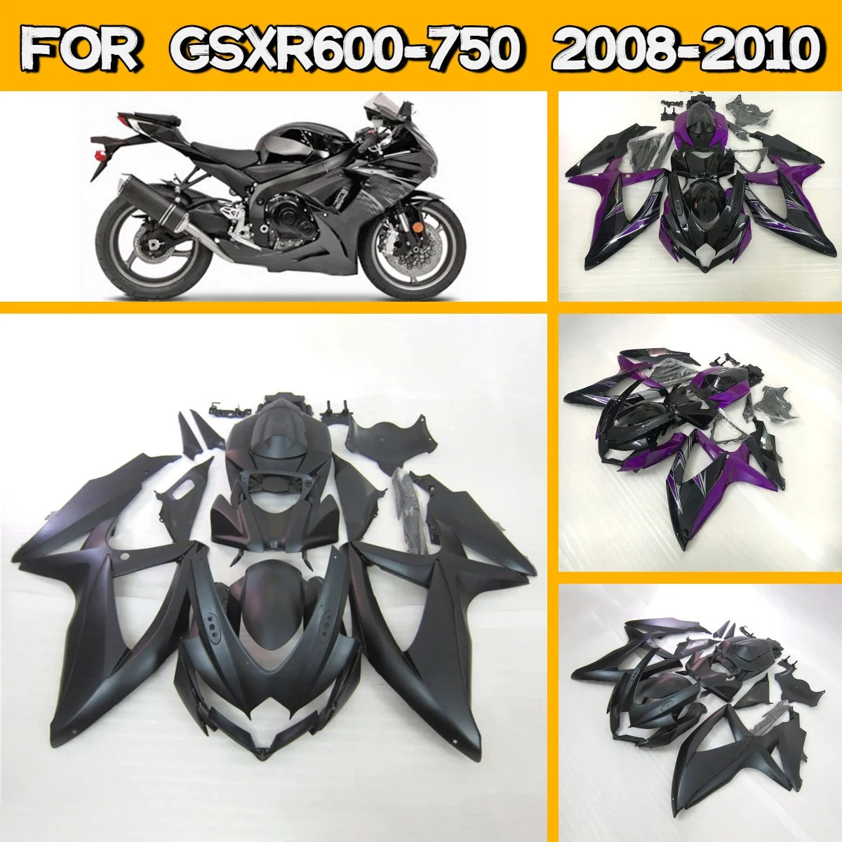

Fairing Plastic Body Kit for 2008 2009 2010 Suzuki GSXR600 GSXR750 Motorbike Plastic Component Fairings 08 09 10 GSXR 600 750