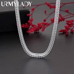 Collier en argent regardé 925 pour hommes et femmes, chaîne de salle noble, créateur de bijoux, cadeaux de fiançailles de mariage, prix de gros de 50cm