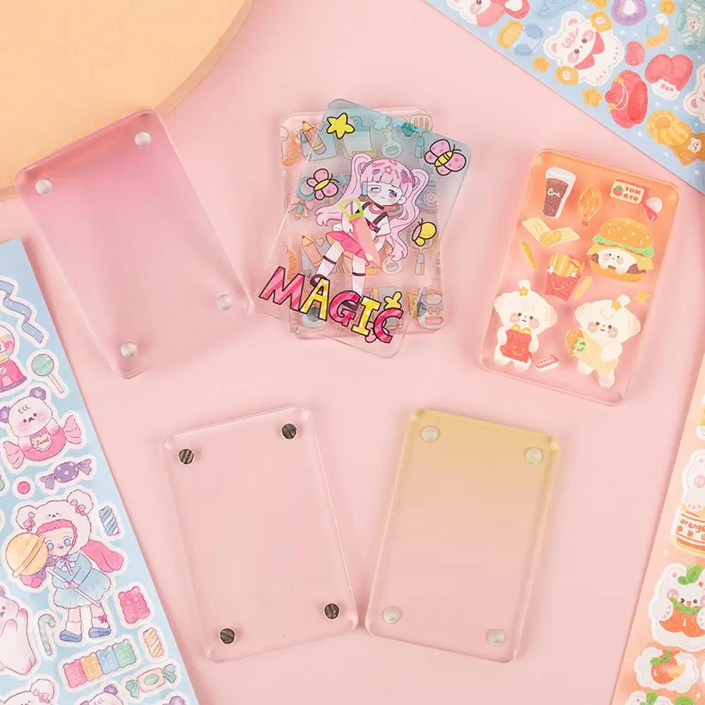 Handmade  Sturdy Acrylic DIY Photo Ornament Smooth Edge DIY Photo Ornament Gradient Colors   Students Gift