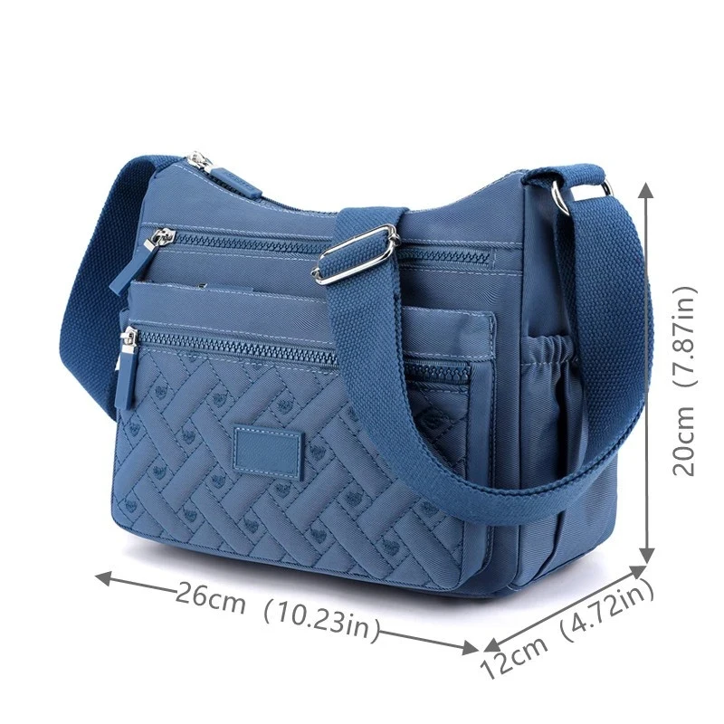 Casual Crossbody Shoulder Bags,High Quality Women Party Oxford Big Capacity Handbags,Vintage Travel Long Zipper Bucket Totes Bag