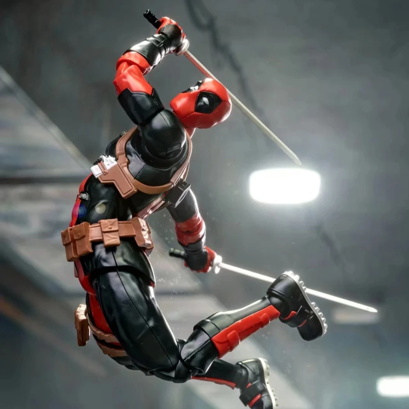 New Official Genuine Deadpool Figure Comic Deadpool Figures Detective Comics 1/12 Abs Model Kit Joint Movable Kid Toy Gift