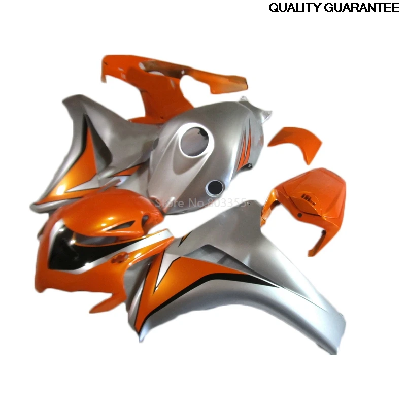 Replace Injection Fairing Kits Fit For HONDA CBR1000RR 2008-2011 Orange Silver fairings cbr1000rr 08 09 10 11 Motorcycle FR56