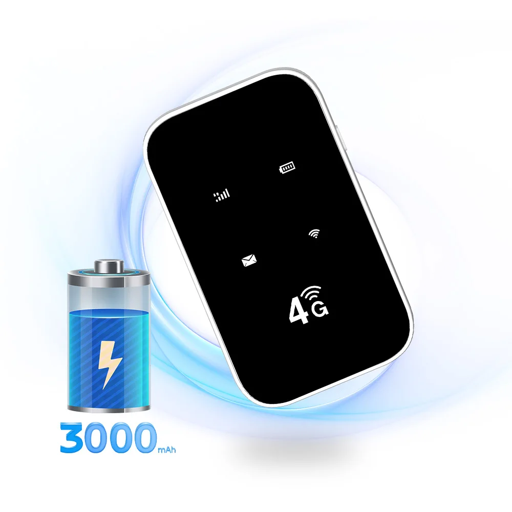 

Портативный уличный мобильный маршрутизатор с точкой доступа на 3000 мАч VPN-функция с макс. 300 Мбит/с. Скорость передачи данных локальной сети поддерживает использование Wi-Fi