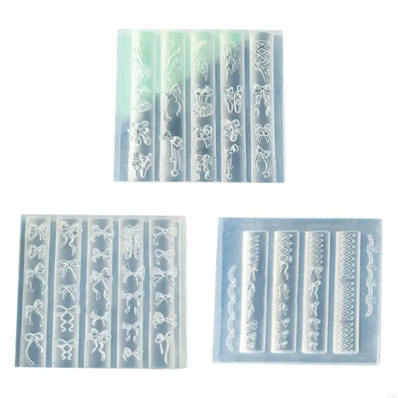 

R3MC Art Silicone Mold Bowknot Theme Manicure Training Tool Professional Manicure Supplies Perfect for Various Occasion