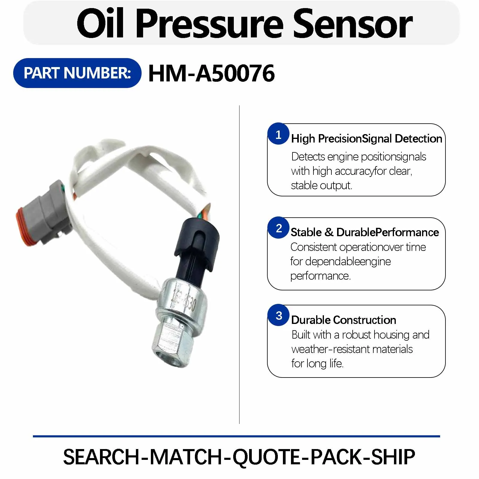 Oil Pressure Sensor 163-8530 HM-A50076 For Caterpillar CAT R3000H R1600 R2900 R2900G R1700G R1600G Expand Mining Products