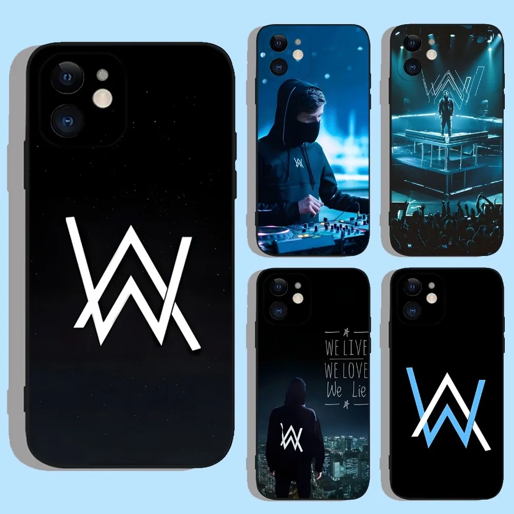 Alan Walker DJ Phone Case For Apple iPhone 15,14,13,12,11,XS,XR,X,8,7,Pro,Max,Plus,mini Silicone Black Cover