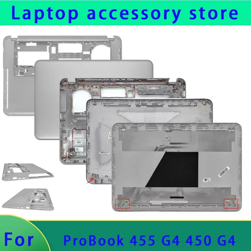 Brand new for  ProBook 455 G4 450 G4 series laptops LCD back cover, screen frame, back cover, top and bottom shells silver Hinge
