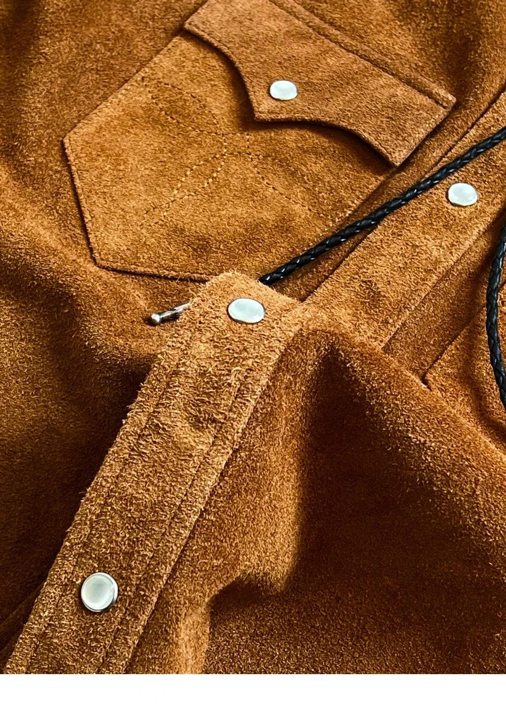 Blunt Razor  American Vintage Uncoated Translucent Dyed Crafted Suede Cowhide Unlined Western Shirt