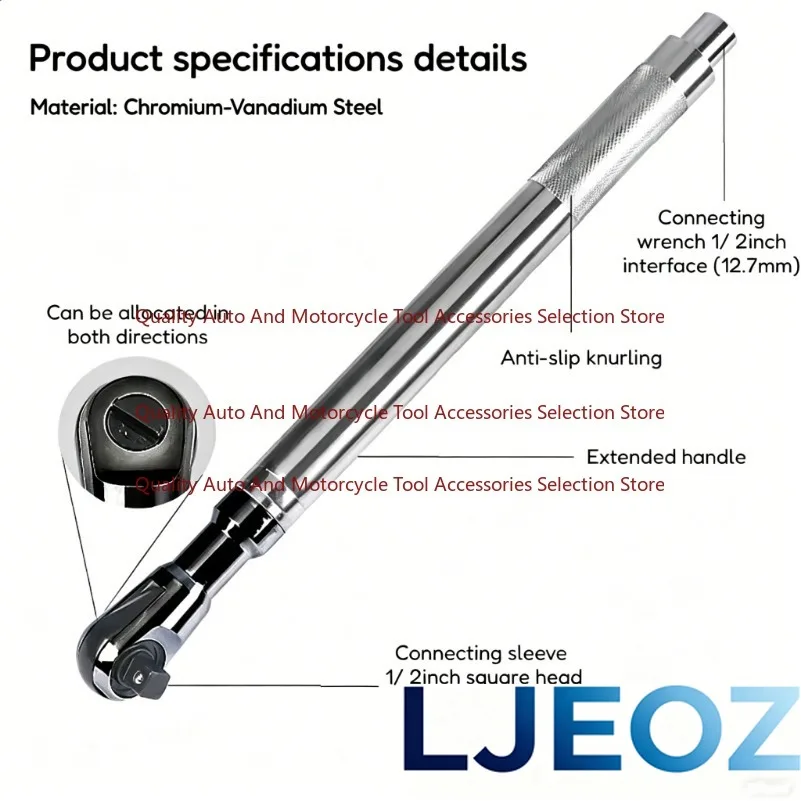 1PC Universal Offset Impact Extension Wrench, Ratchet Wrench High Torque Auto Repair Tool, 1/2 Manual Automatic repair tools