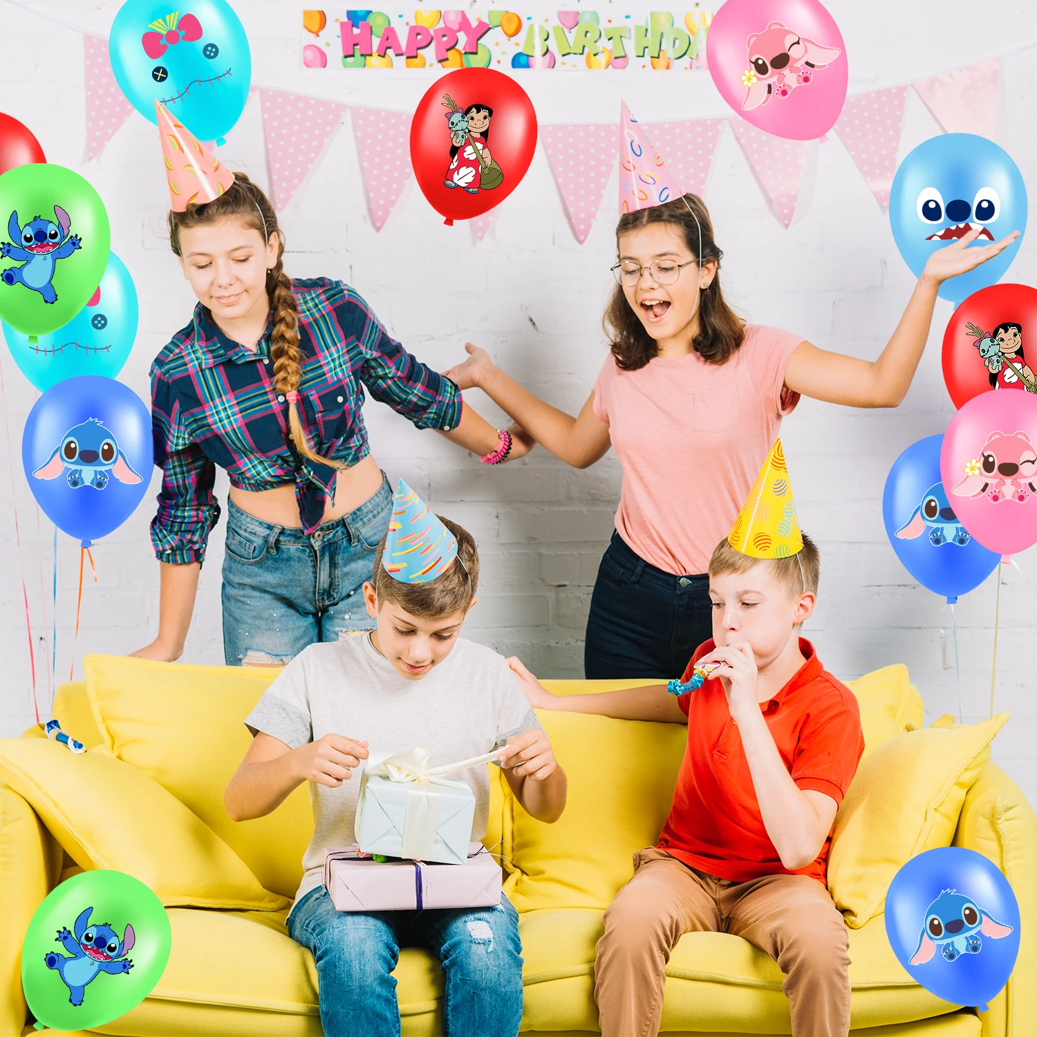 Stitch Birthday Party Balloons,Stitch Birthday Party Decorations-30pcs Stitch Balloons,Including 6 Styles and Patterns ﻿