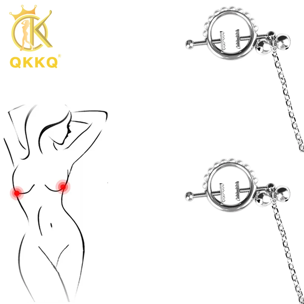 

QKKQ Sexy Adult Girl Masturbator Nipple Clamps Mental Breasts BDSM Restrictors For Women Erotic Sex Toys Shop Products 18+