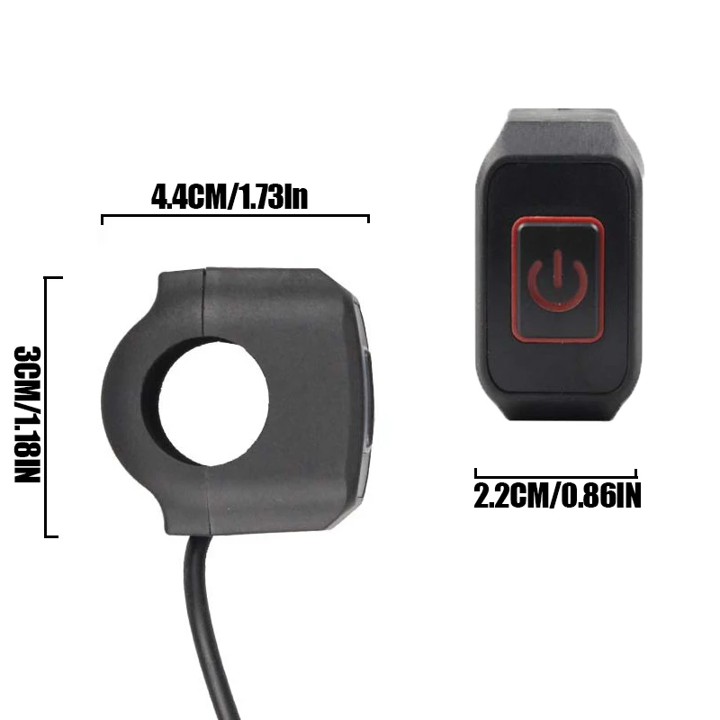 Motorcycle Handlebar Switches With LED Light Modified Headlight Waterproof Control Switch Button Motorcycle Modified Parts