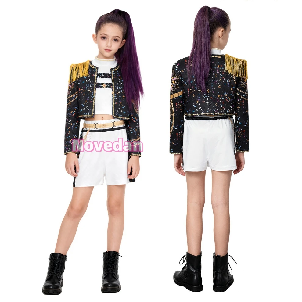 أطفال KPop شيطان الصيادين زوي ميرا رومي تأثيري حلي هنتركس فستان بتصميم حالم للفتيات الطفل هالوين كرنفال حفلة عيد ميلاد #5