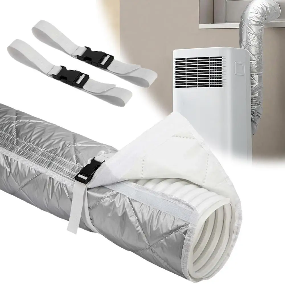 Adjustable Straps Air Conditioner Hose Cover Heat Insulation, AC Hose Insulation Sleeve, Air Conditioner Hose Cover, Waterproof
