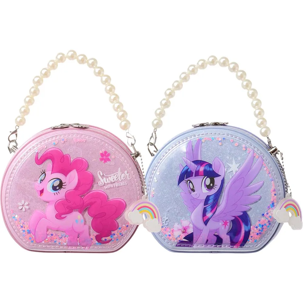 

MINISO Cartoon Anime My Little Pony Twilight Sparkle Pinkie Pie Cute Handbag Children Girls Portable Storage Bag Birthday Gift