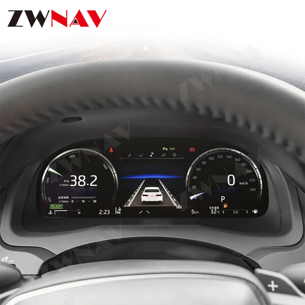 

ZWNAV 12.3 inch For Toyota Camry 8th Speedometer Car LCD Digital Cluster Virtual Cockpit Dashboard Instrument Panel