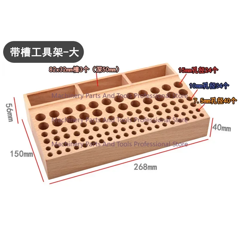 46/98 holes Pine Wooden Leather craft Rack Stand DIY Carving Punching Tools Holder Organizer Storing Leather Tool Storage Box