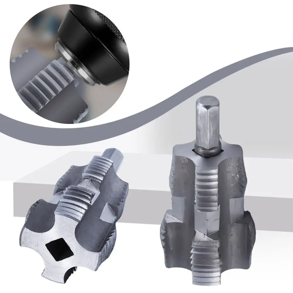 4/6 points Water Pipe Thread Opener Thread Drill Bit Manual Internal Thread Drill Bits Thread Opener Tool