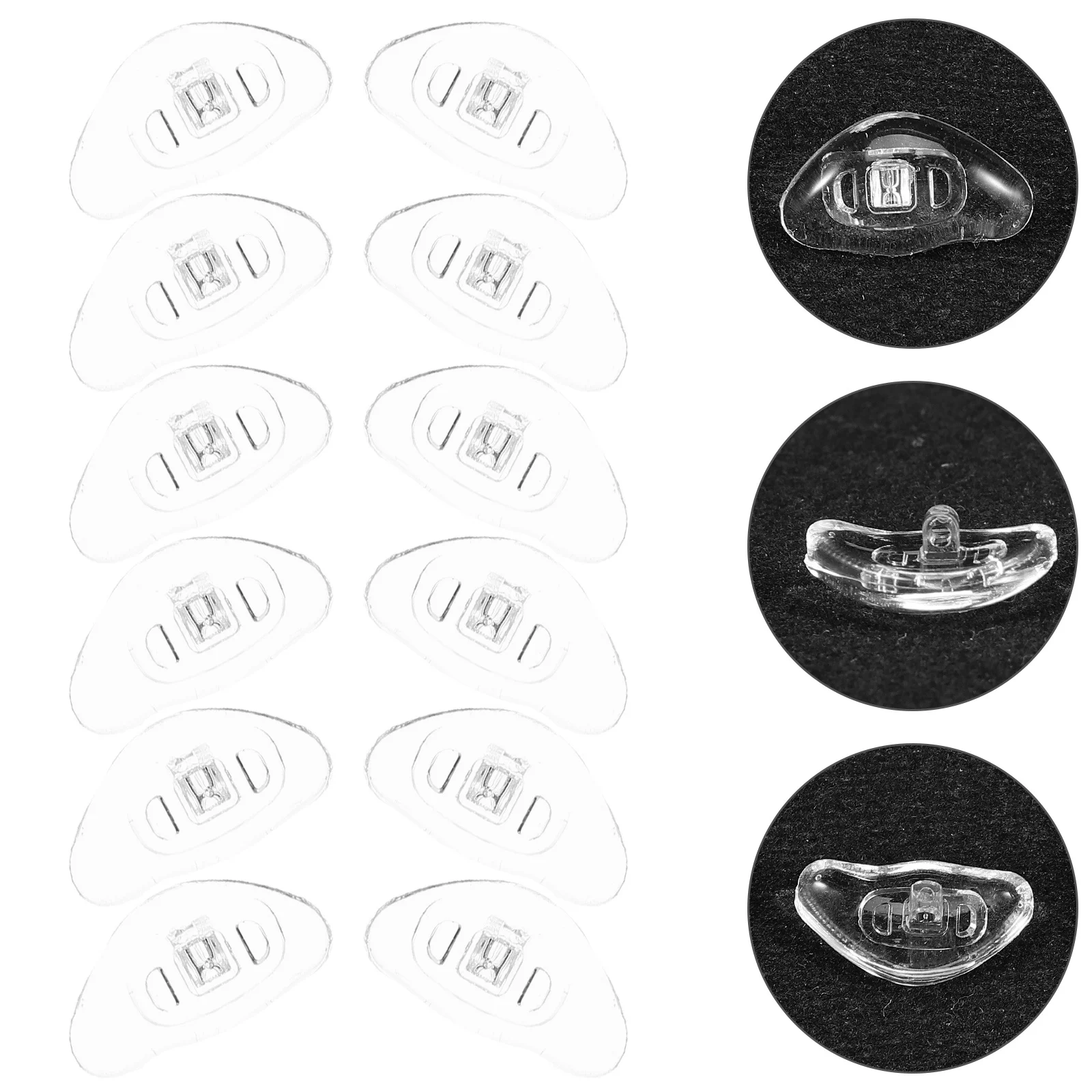 

20Pairs Silicone Eyeglass Nose Pads Soft Reusable Anti-Slip Replacement for Glasses Comfortable Fit Nose Bridge Long-Lasting Eye
