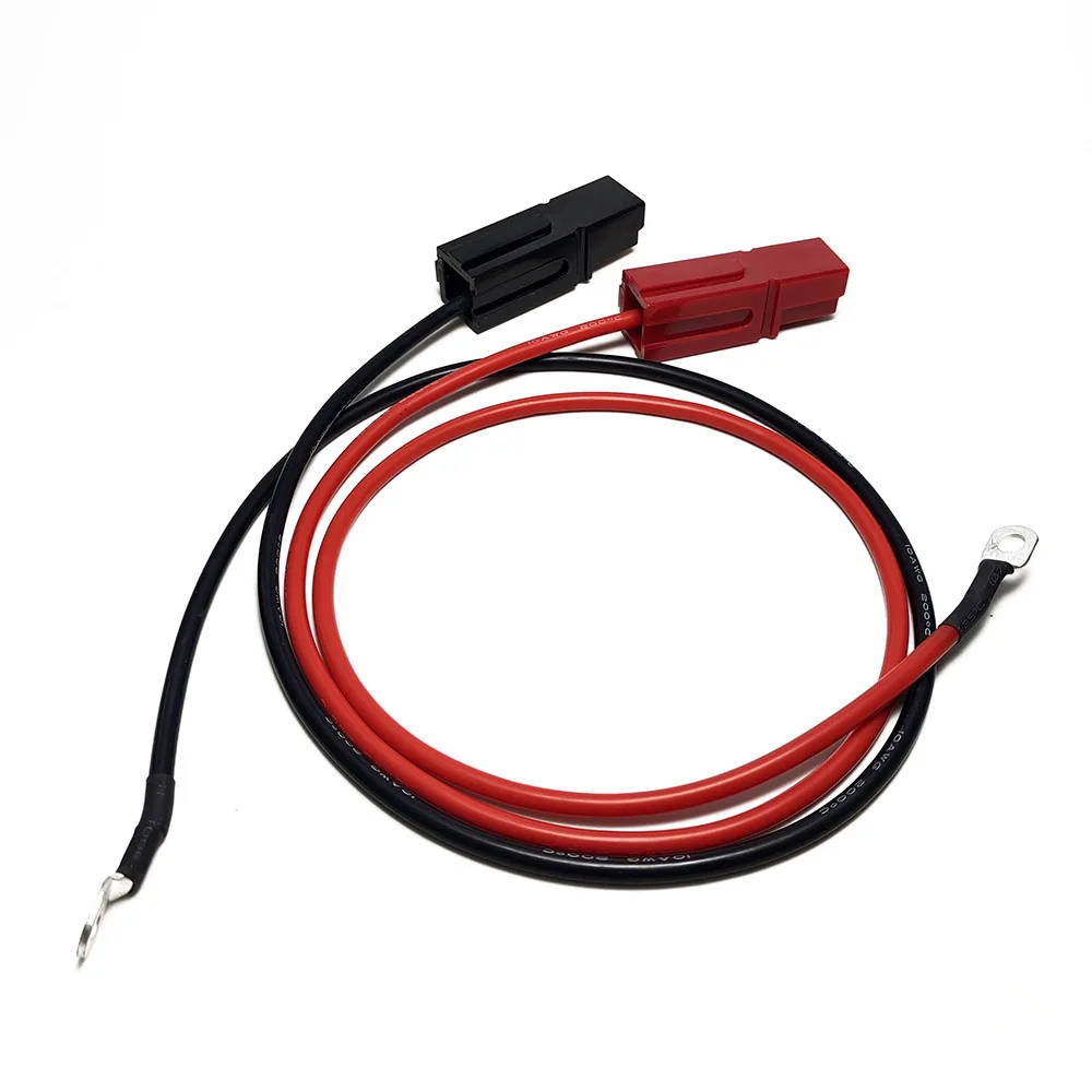 Lithium Battery Controller Anderson Silicone Power Cord, 10AWG, High Temperature, O-Terminal