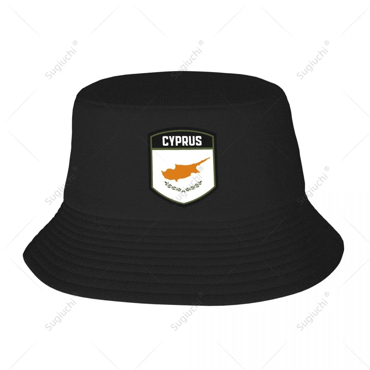

Cyprus Flag Shield Bucket Hats Print Cool Fans Sun Shade Simple Classic Outdoor Summer Fisherman Caps Fishing Cap