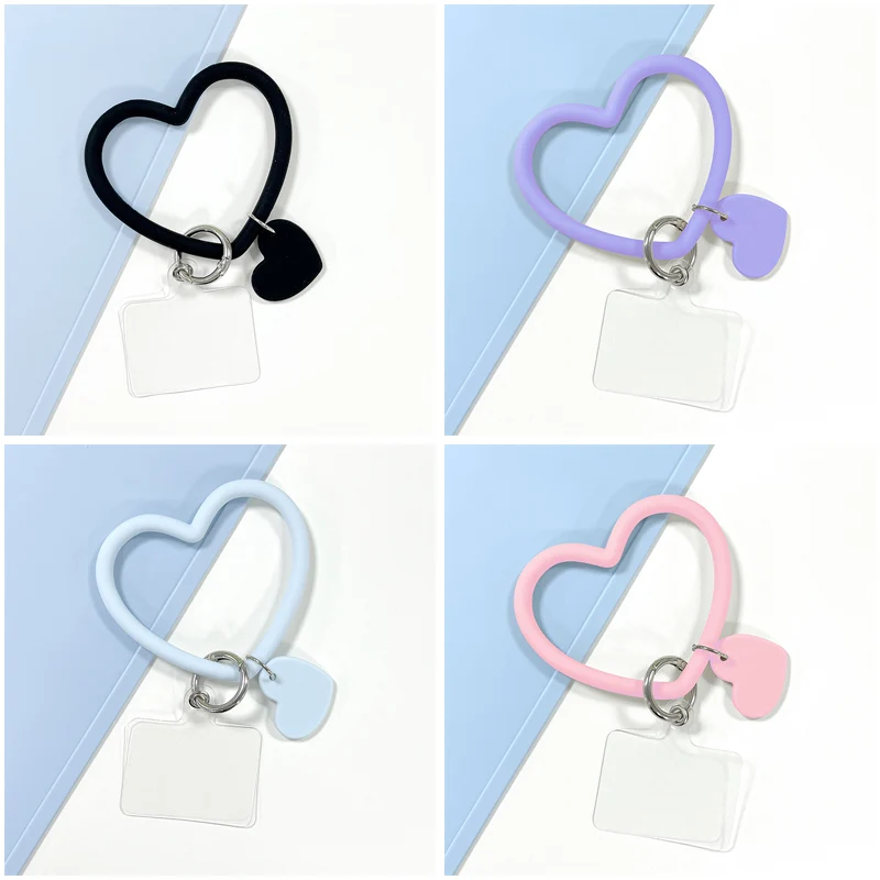 

New Love Silicone Bracelet Mobile Phone Case Accessories Fashion Mobile Phone Lanyard Soft Anti-Lost Wrist Ornament Universal