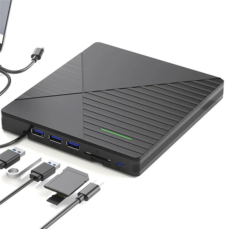AT19-Mobile USB3.0 External DVD-RW Drive For Notebook - Multifunction CD/DVD Disc Reader And Burner