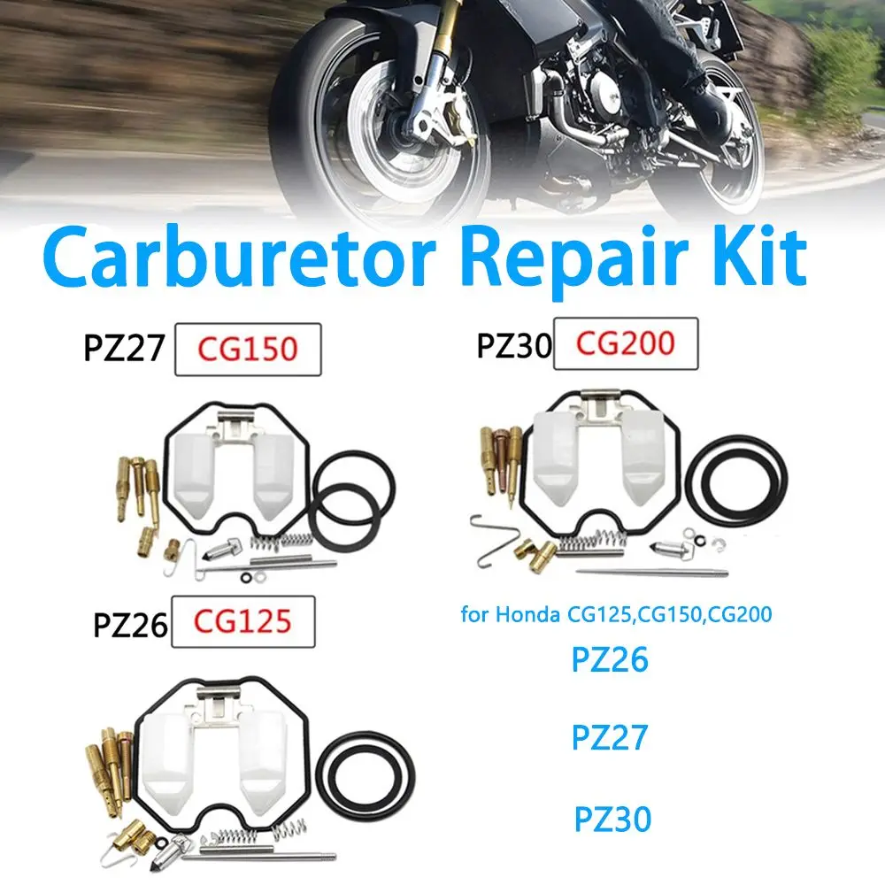 Rebuild Tool Fuel Delivery Parts Carb Carburetor Repair Kit Air Intakefor HONDA CG125|for HONDA CG150|for HONDA CG200