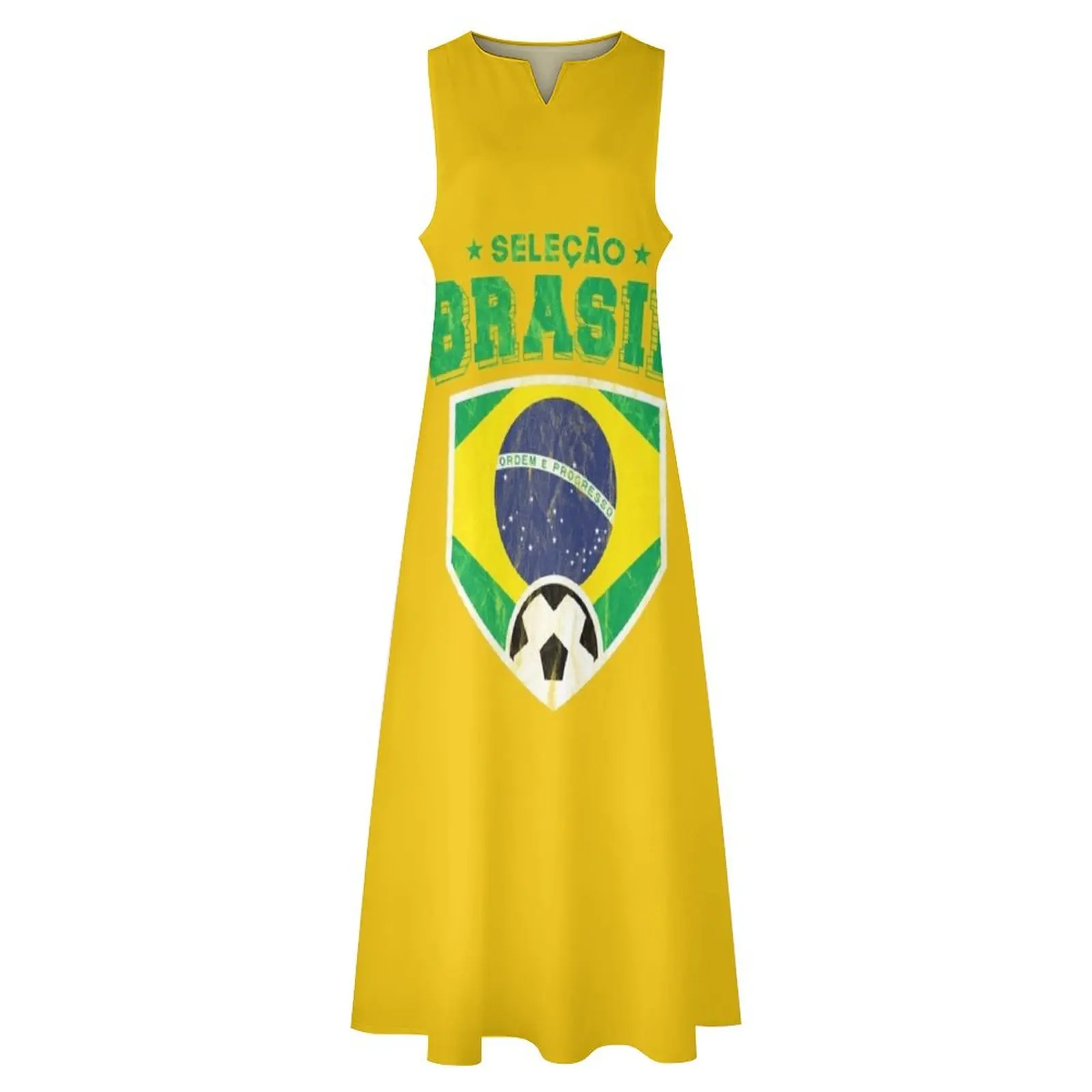 Selecao Brasil fútbol Brasil bandera nacional camiseta Copa Mundial de fútbol vestido largo vestidos de noche de lujo 2025