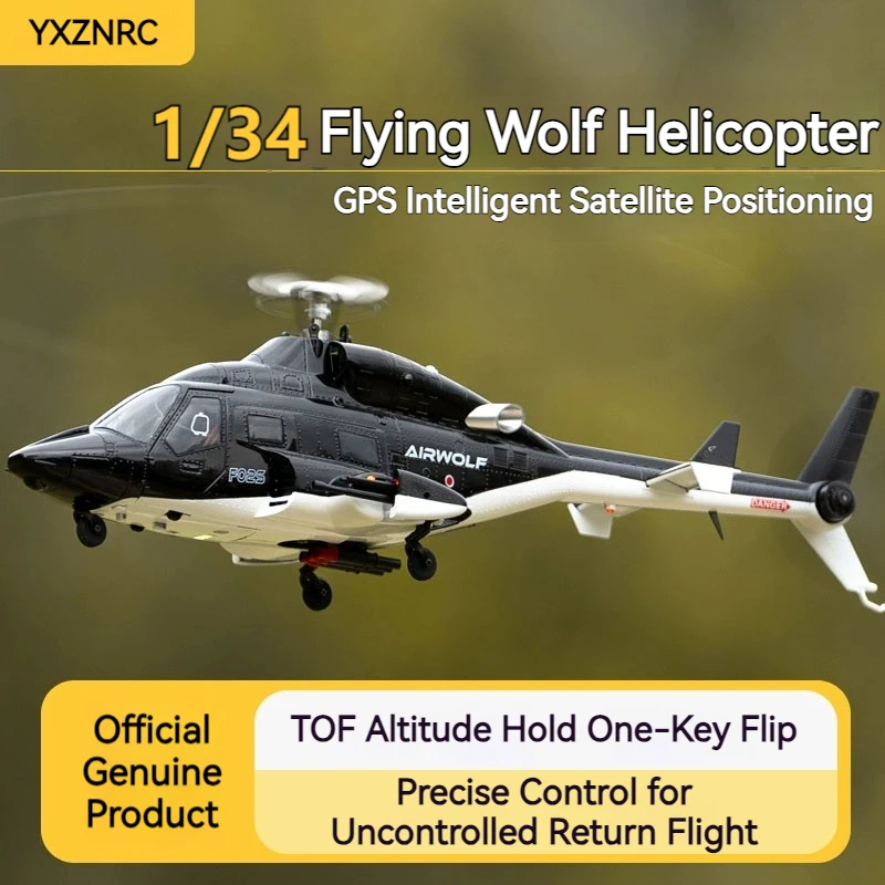 

Yuxiang F02s Remote Control Helicopter 1:34 Scale Armed Flying Wolf With Gps Positioning 6-Channel Model Airplane In Gift Box