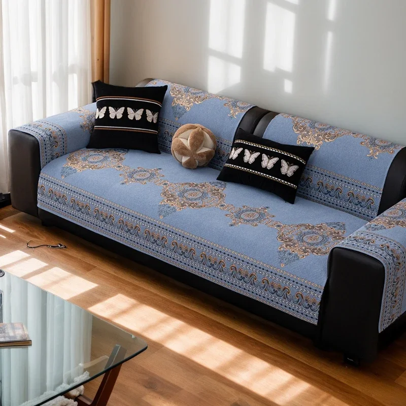 Modern Simple Nordic Chenille Sofa Cushion Four Season Universal Thick Anti Slip Dustproof Living Room Decoration Sofa Cushion