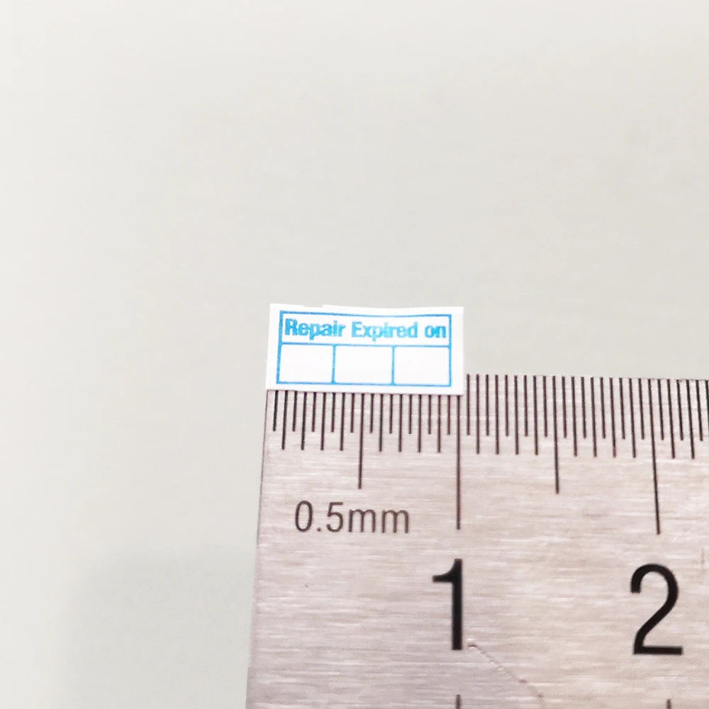 400pcs 10x5mm Writable Date Repair Expired on Year Month Day Maintenance Guanantee Sticker Brittle Paper Label Tamper Evident