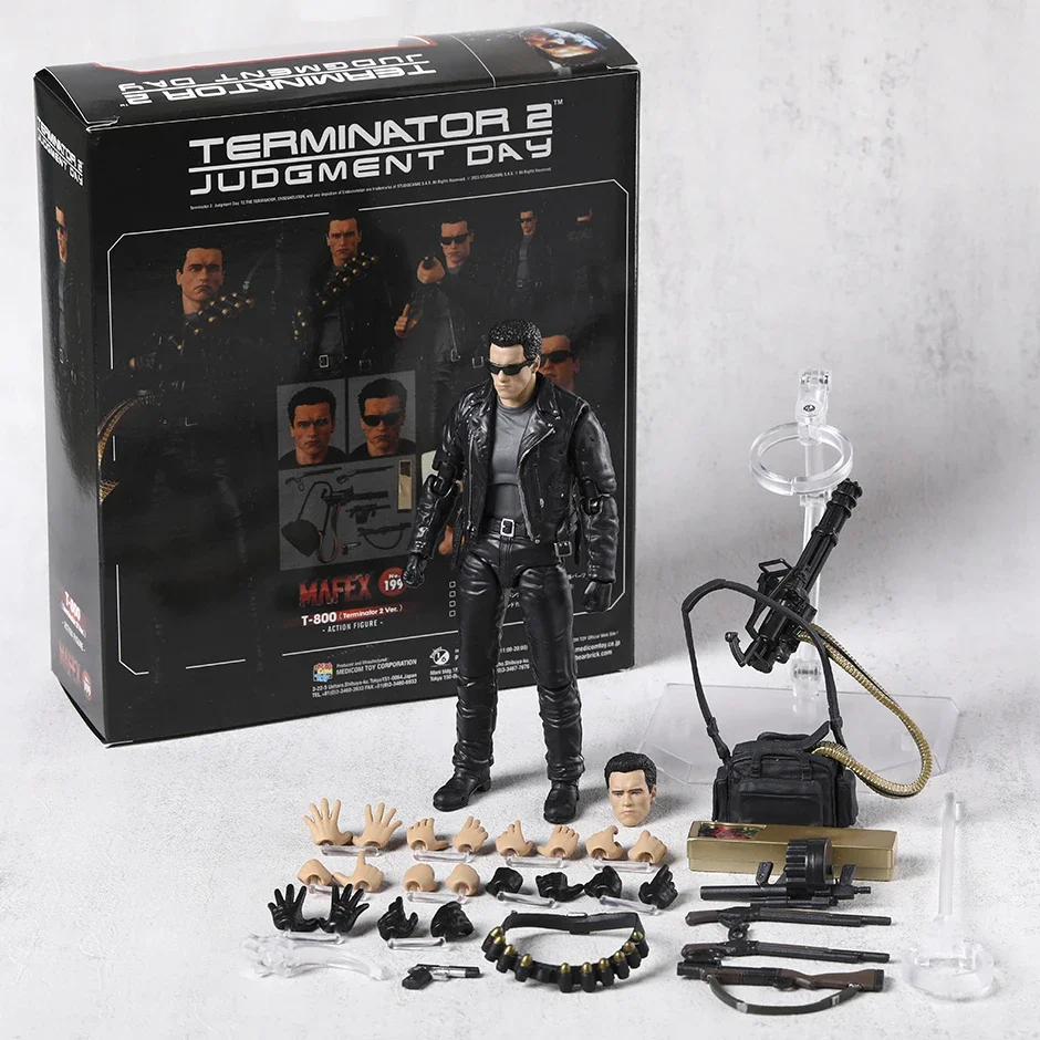 MAFEX No.199 Terminator 2: Judgement Day T-800 PVC Action Figure Collectible Model Toy Gift