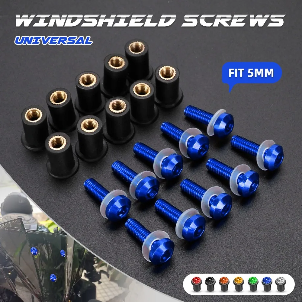 Motorcycle Accessories For Suzuki GSX-S1000GX GSX-S 1000 GX 2024- Motorcycle 5MM Windshield Bolt Windscreen Mounting Screw Kit