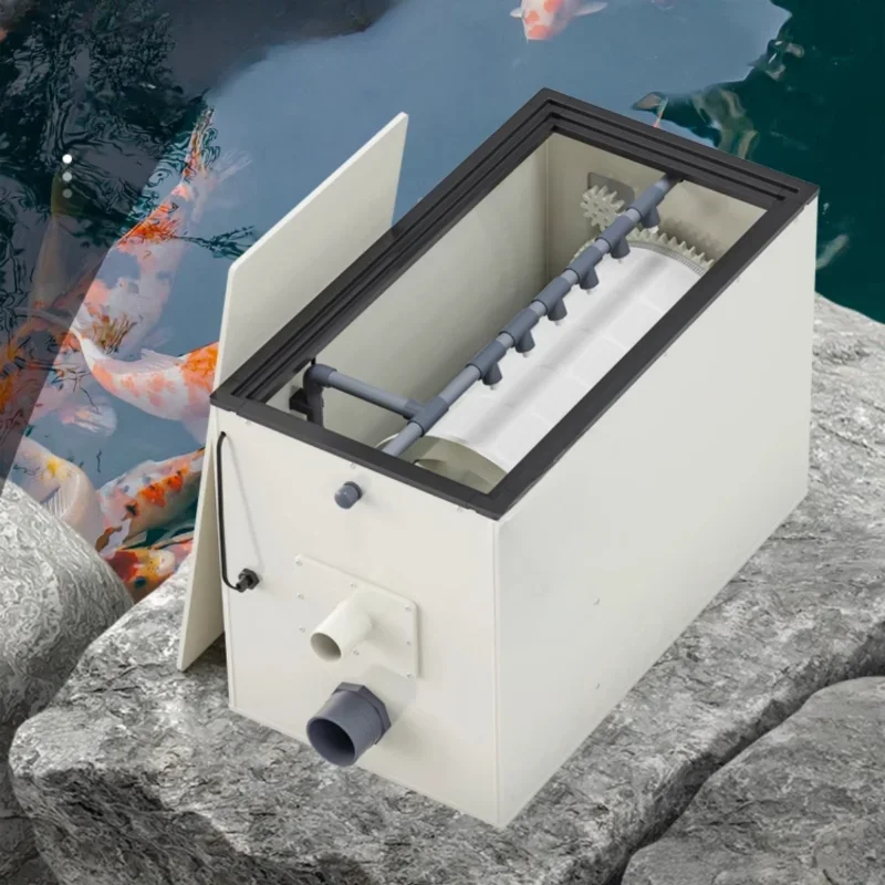 25/30 tons Micro filter fish pond filter aquaculture automatic backwashing koi pond water circulation system