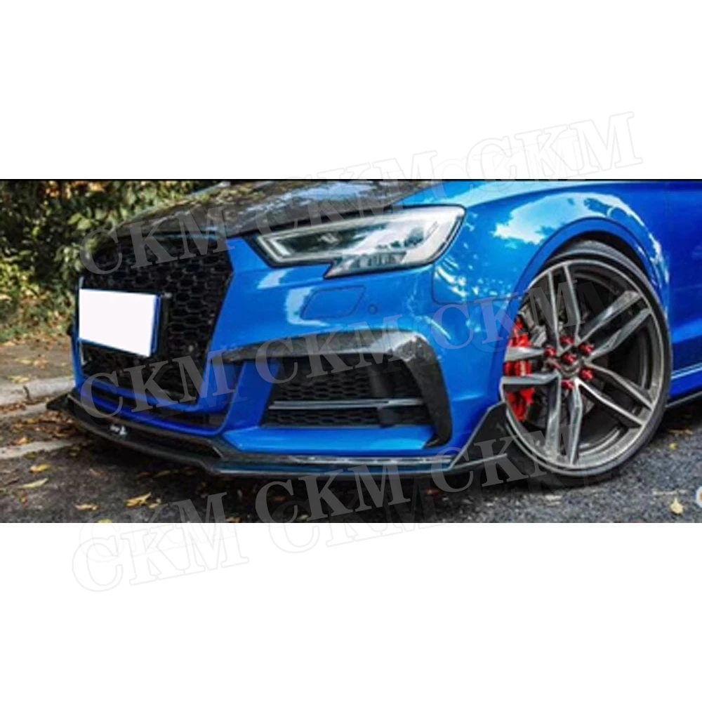 Osłona przednich świateł przeciwmgielnych z włókna węglowego do Audi S3 A3 Sline Sedan 2017-2019 Reflektor powieki Listwy wykończeniowe nadwozie