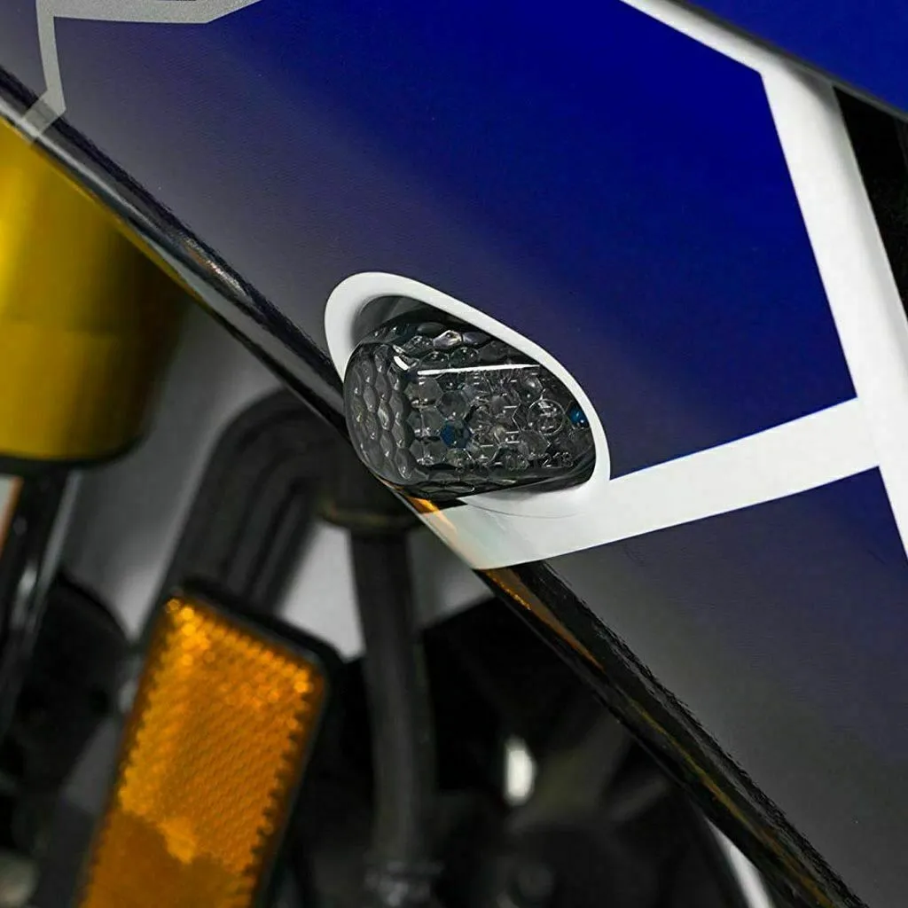 Practical Motorcycle Turn Signal Lights Indicator PVC Plastic Side Light Smoke Lens Amber Blinker Flush Mount Waterproof