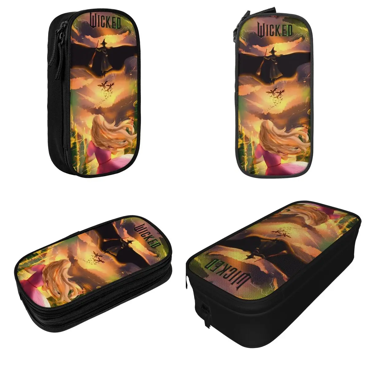 Wicked For Good Magical Movie Pencil Case Musical Film Pen Box for Girl Boy Big Capacity Pencil Bags Students School Stationery