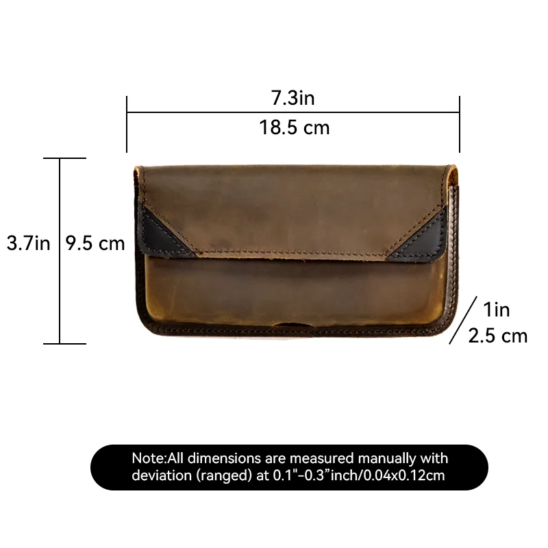 Genuine Leather Waist Bag for Men, Casual Flip Cover, Phone Holster Case with Belt Clip, Mobile Phone Pouch for iPhone 15, Samsu