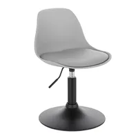 WOLTU 1PC Bar Stool Adjustable Swivel Chair Faux Leather Work Office Stool Backrest Makeup Chair for Home Kitchen Dining Room
