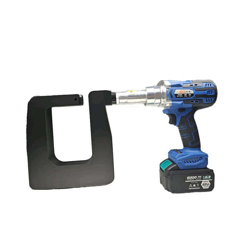 LX-15080 30T Lithium Battery Hydraulic Hole Puncher for C/Z/U Shaped Steel Angle Iron 10.5-20.5mm Rapid Bridge Punching Machine