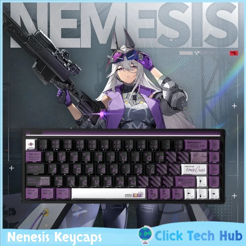Namixi Si Keycap 130 Key Girls' Fronline Game Theme Keycap Side Engraved Keycap Pbt Cheery Height Mechanical Keyboard Keycap
