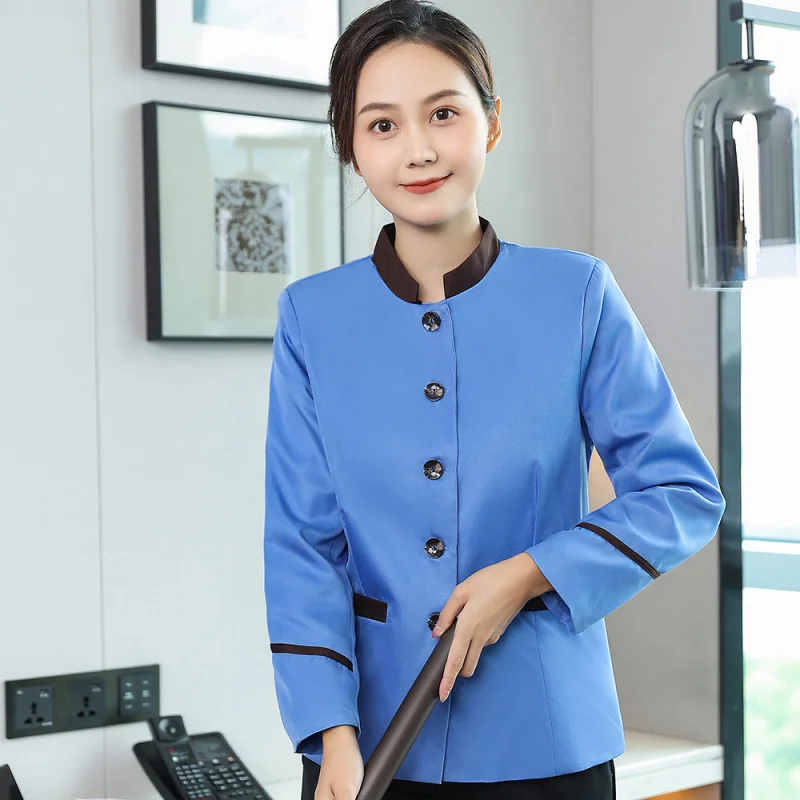 Hotel Room Cleaning Uniforms Autumn Winter Property Hotel Cleaning Staff Uniforms Mall HospitalPAWomen's Cleaning Work Uniform