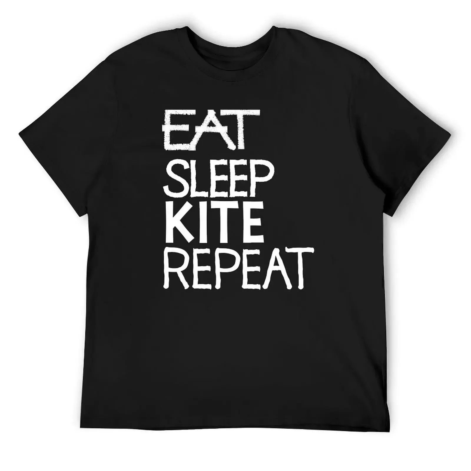 

Eat sleep kite repeat T-Shirt cotton man t-shirts funny costumes kawaii clothes man clothes Short sleeve tee men