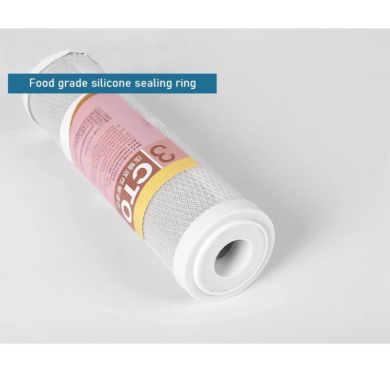 فلتر لتنقية المياه 10 بوصة CTO مضغوط الكربون المنشط استبدال المياه خرطوشة RO نظام التناضح العكسي جزء المطبخ