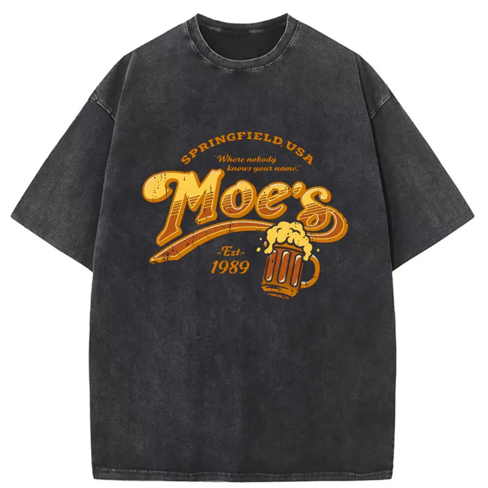 Moes Beer New Washed Tshirt Beer Festival Long Sleeve Classic T Shirt for Men Sportswears Design Women Sweatshirts  Oktoberfest