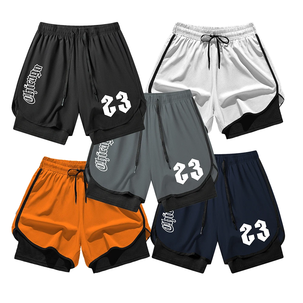 

Summer Men's Running Shorts "Image 23" pattern print Built-in Compression Phone Security Pocket and Convenient Towel Loop