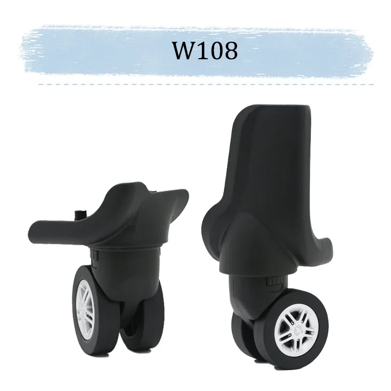 لملحقات عجلة الأمتعة W108 المقاومة للاهتراء والهادئة عجلات دوارة 360 درجة متوافقة مع حقائب السفر 20-28 بوصة #2