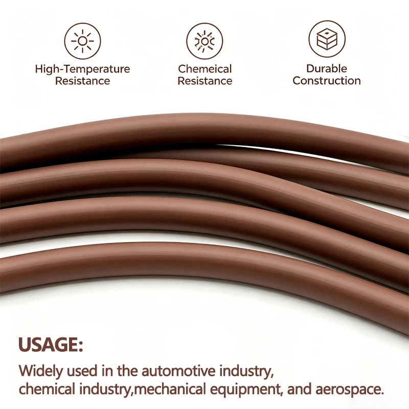 FKM Vitons Fuel Delivery Hose Rubber Tubing High Temp Oil Resistant for Car Motorcycle Engine ID 2/4/6/8/10/12/14mm